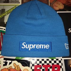 Supreme New Era Box Logo Beanie (2018) Royal